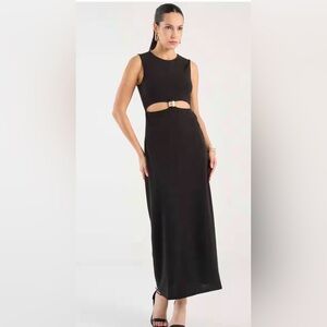 VERO MODA Elegant Black Cut-Out Maxi Dress size large